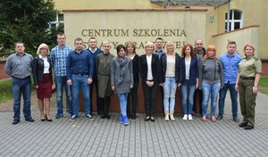 Uczestnicy kursu doskonalącego „Język angielski dla funkcjonariuszy pełniących służbę na lotniskach" 