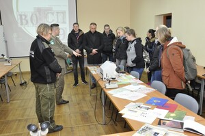 Studenci z Akademii Dolnej Saksonii, Wielkiej Brytanii i Bułgarii z wizytą w Centrum Szkolenia Straży Granicznej 
