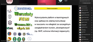 Warsztaty na temat wykorzystania platform e-learningowych 