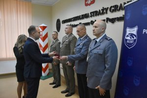 Wręczenie Złotych Medali Zasługi Policyjnego Klubu Sportowego Mazury 