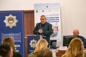 Wystąpienie wykładowcy Centrum Szkolenia SG 