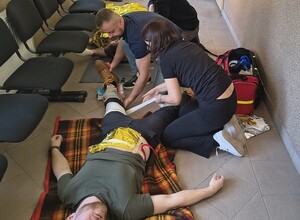 Ćwiczyli udzielanie pierwszej pomocy