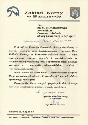 Dyrektor Zakładu Karnego w Barczewie 