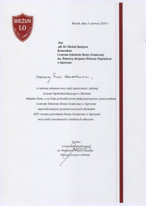 Dyrektor Liceum Ogólnokształcącego im. Władysława Orkana w Bieżuniu 