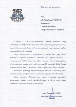Komendant Wojewódzki Policji w Olsztynie 
